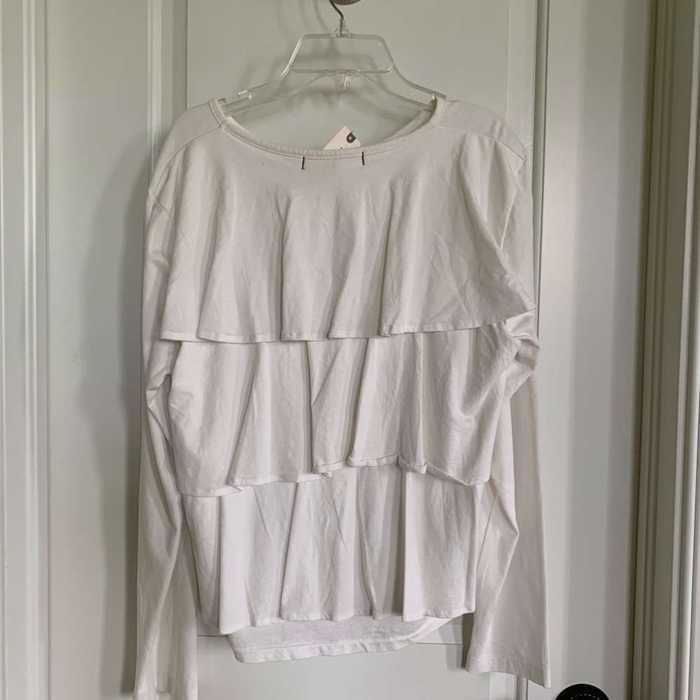 AMO RUFFLE BACK TEE  NWT $165